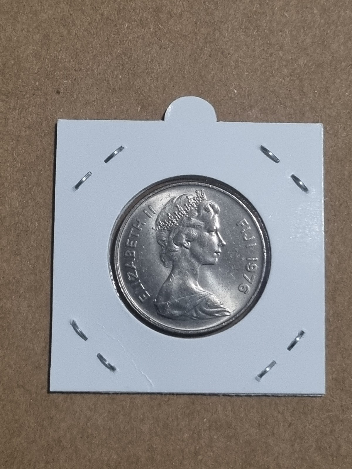 1976 20 Cents Fiji Uncirculated Coin In Capsule 