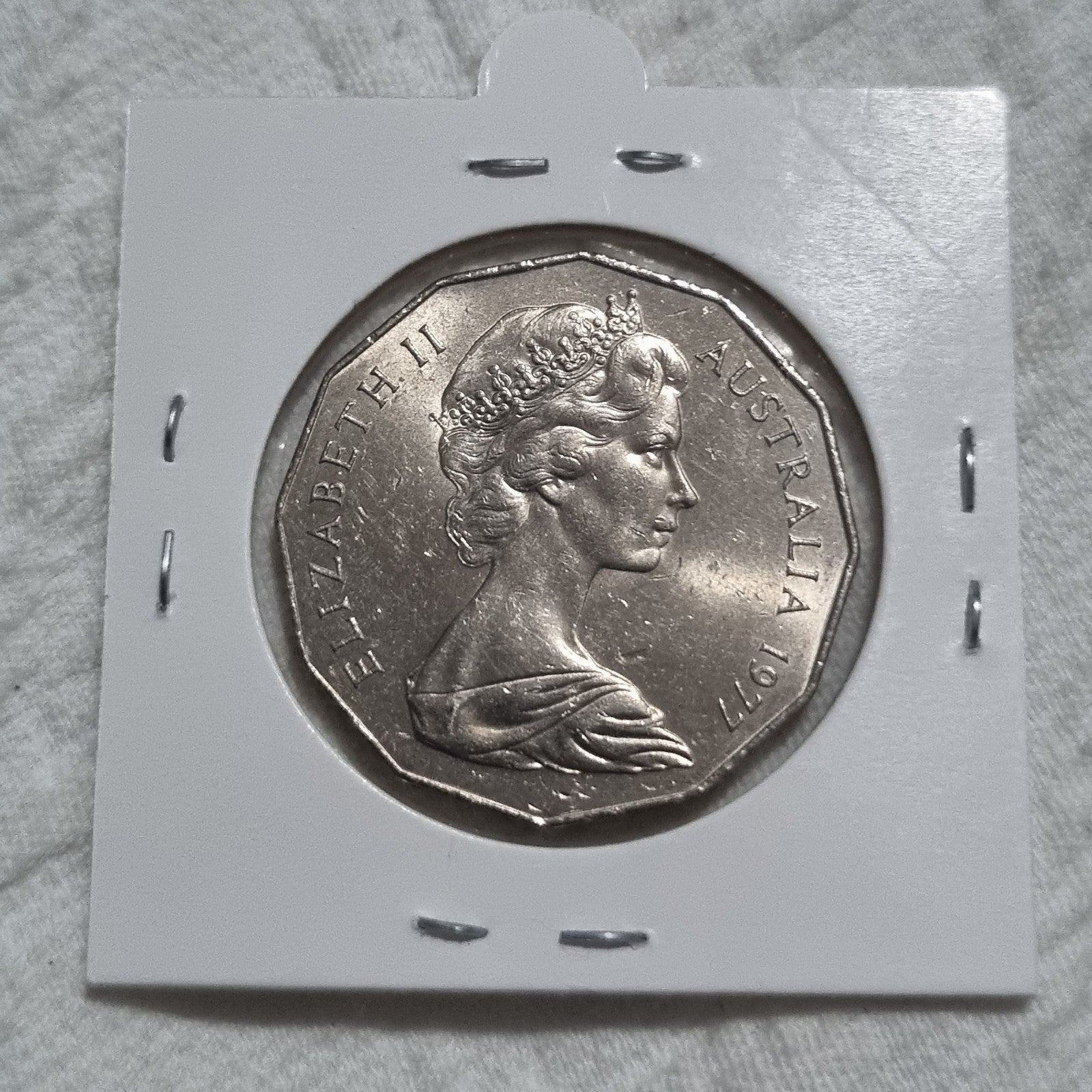 1977 aUNC Silver Jubilee 50 cent coin- Extremely Shiny 