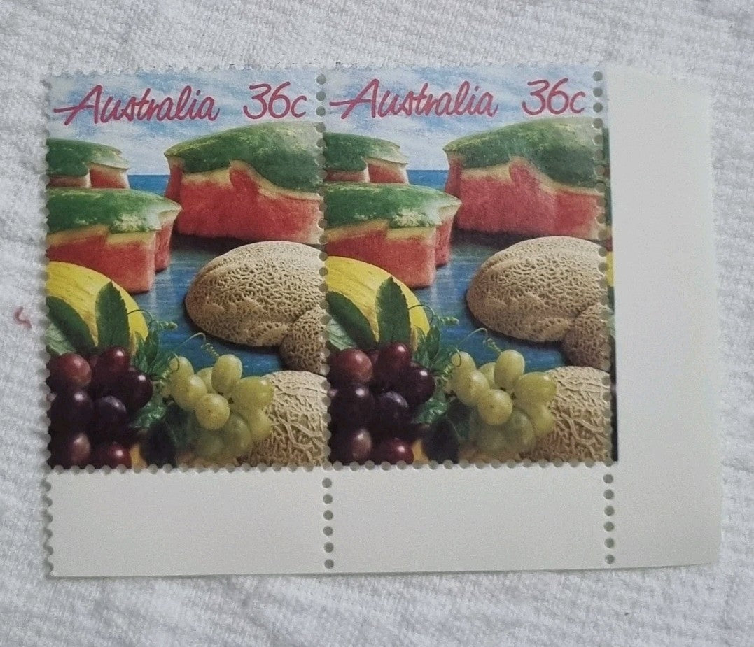 1987 Australia - Fruit In Australia - 2 x 36 Cent Stamps