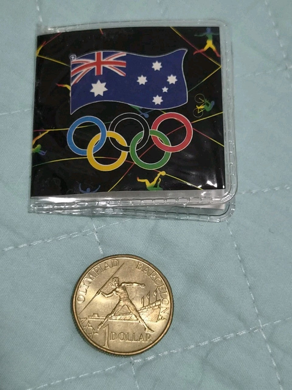 1992 UNC Barcelona Olympics One Dollar Coin In RAM Flip 