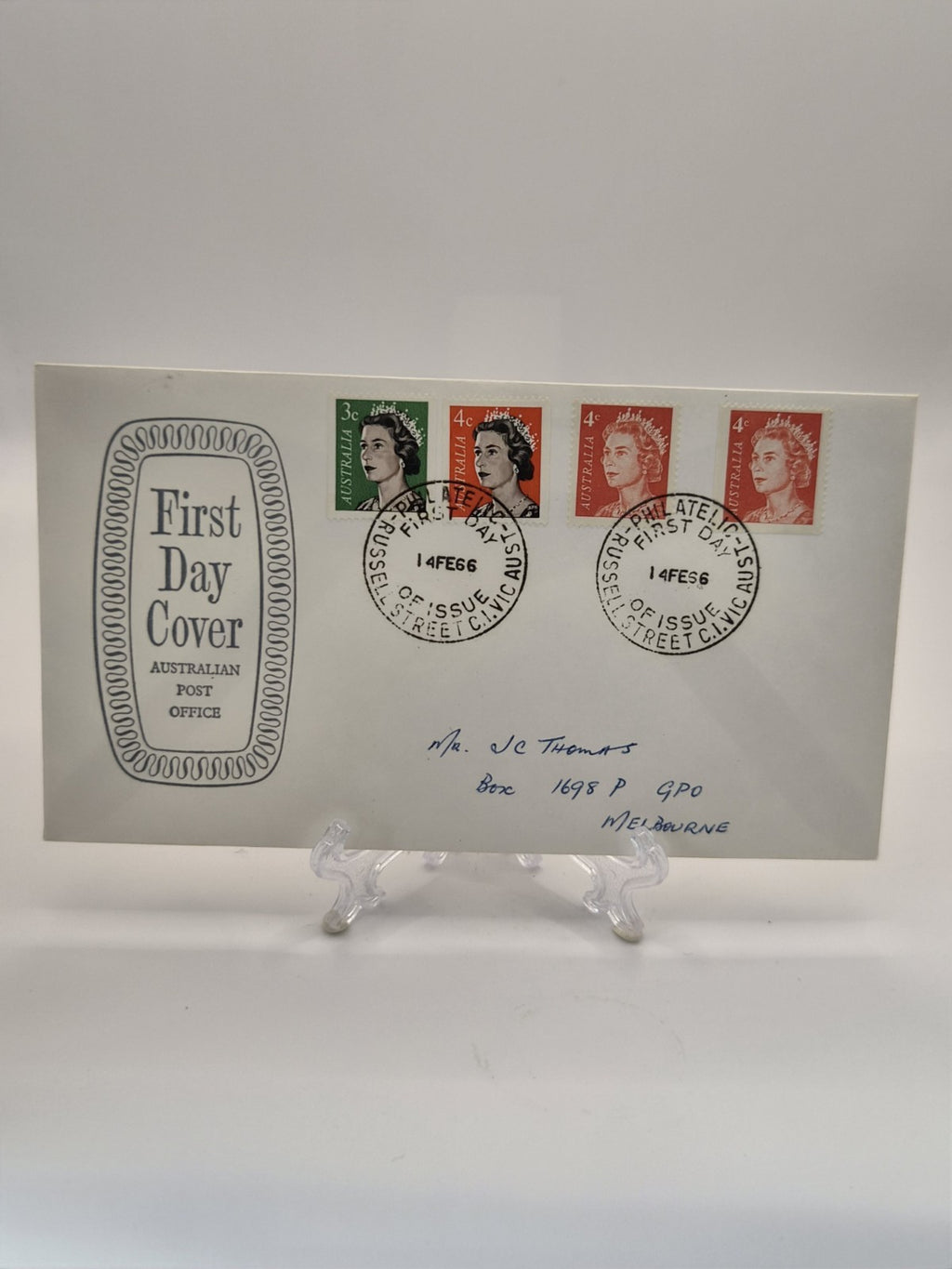 1966 Australia Queen Elizabeth 4 Stamp Set FDC - First Day Cover