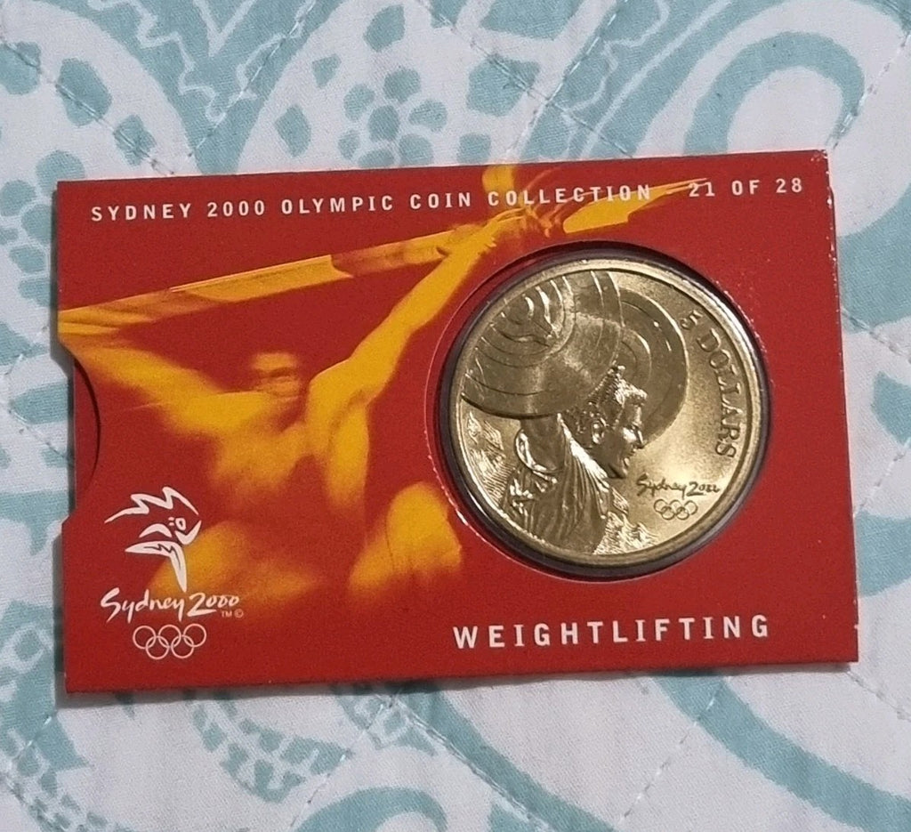 Sydney Olympics 2000 Weightlifting $5 DOLLAR UNC