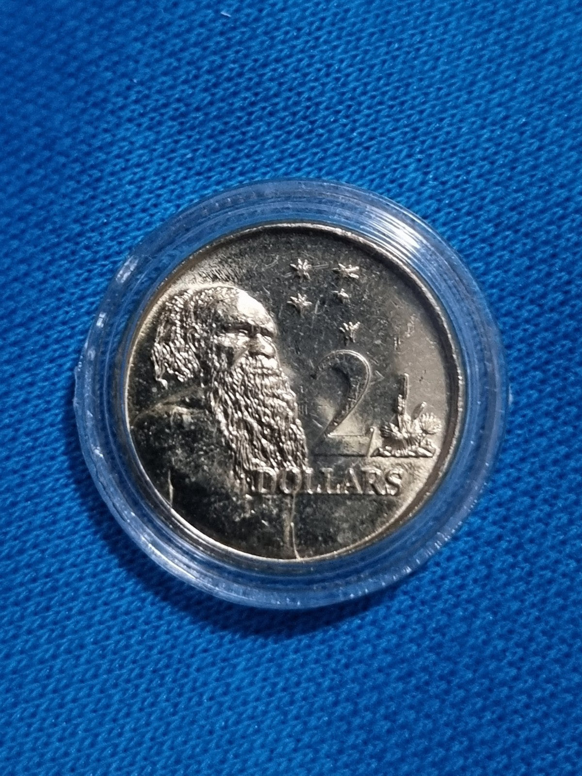 2019 aUNC 2 DOLLAR COIN - JC DESIGN $2 Two Dollar In Protective 2x2 Holder 