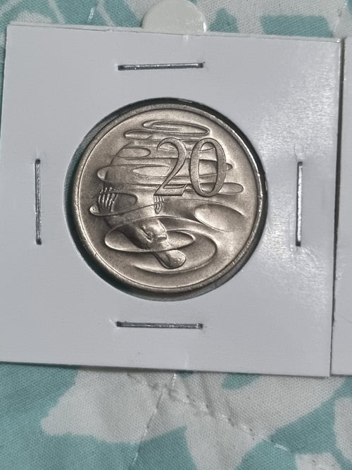 1980 , 1981 & 1982 Uncirculated 20 Cent Australian Platypus Coins in 2x2 Holder 