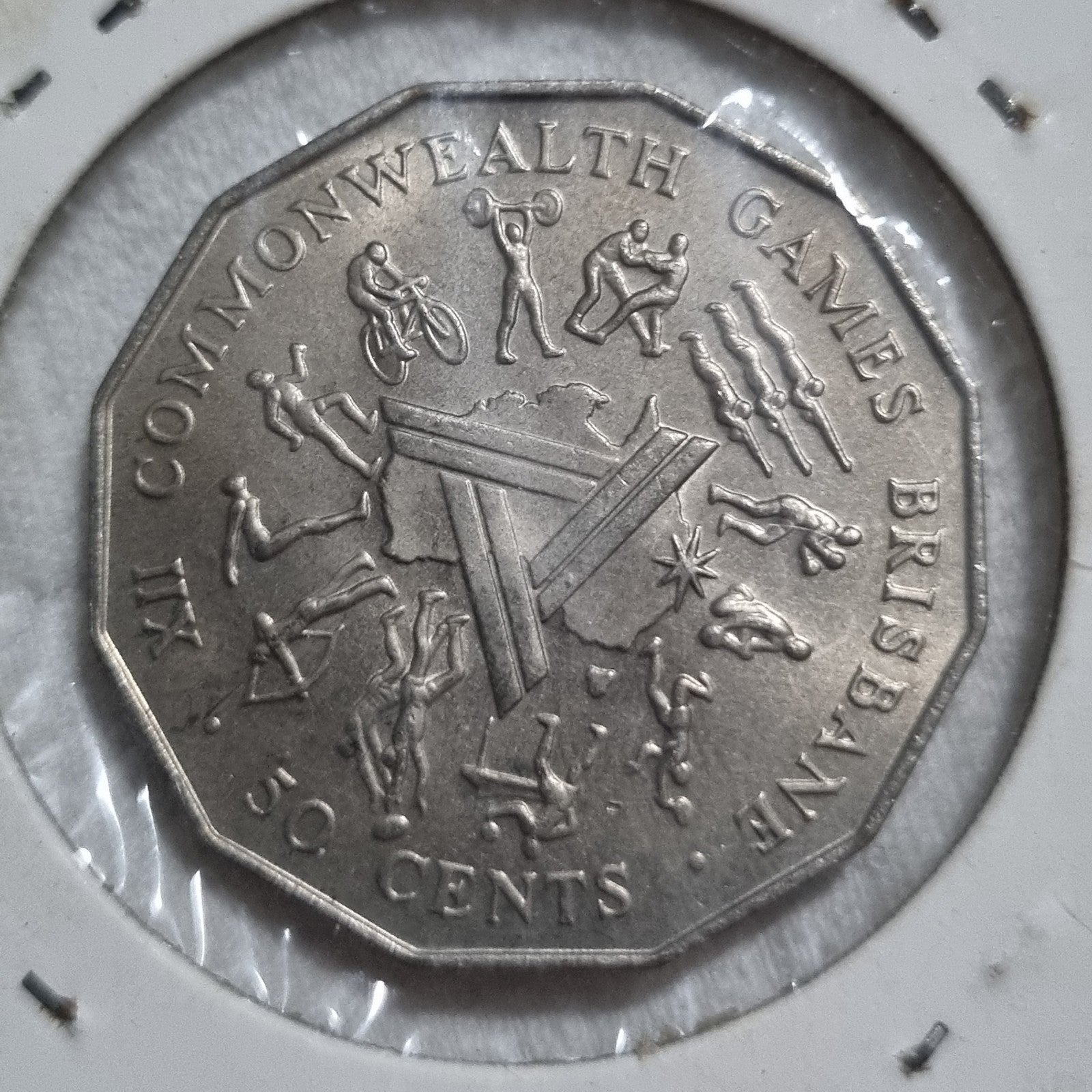 1982 UNC 50 Cent Coin Brisbane Commonwealth Games 
