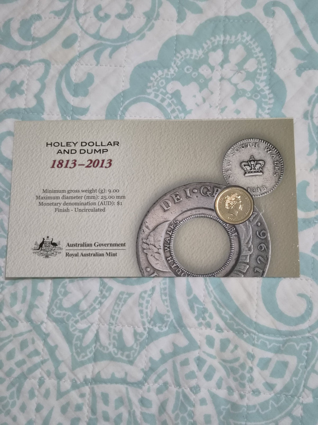 2013 One Dollar PNC Holey Dollar and Dump