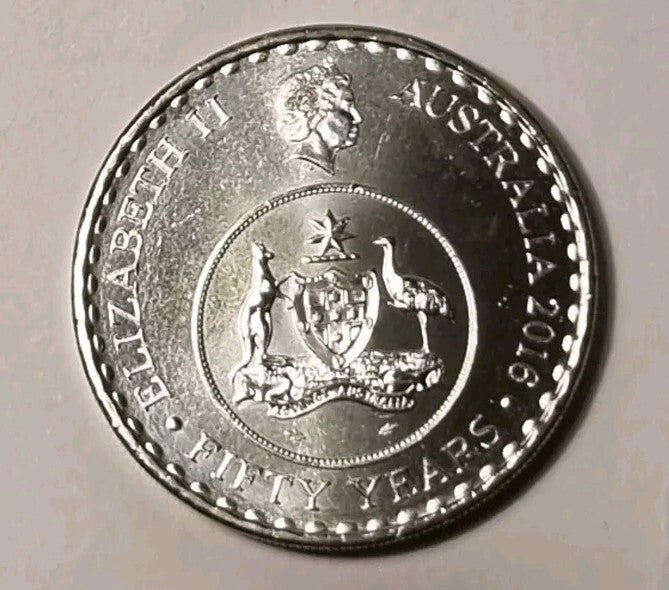 2016 UNC 20 Cent Coin 50 YEARS OF DECIMAL CURRENCY CHANGEOVER 