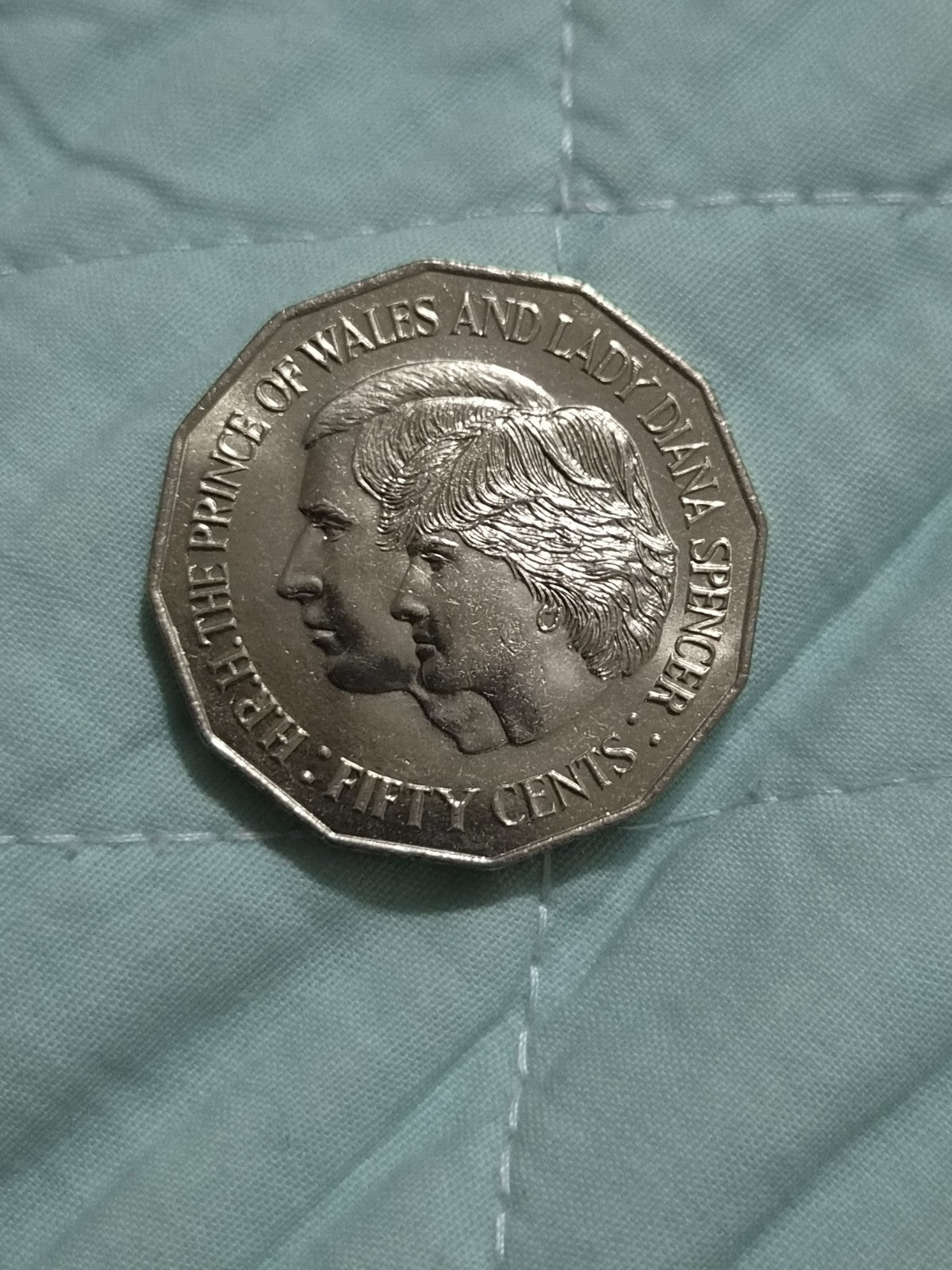 1981 UNC Fifty Cent 50c Coin Princess Diana and Prince Charles 