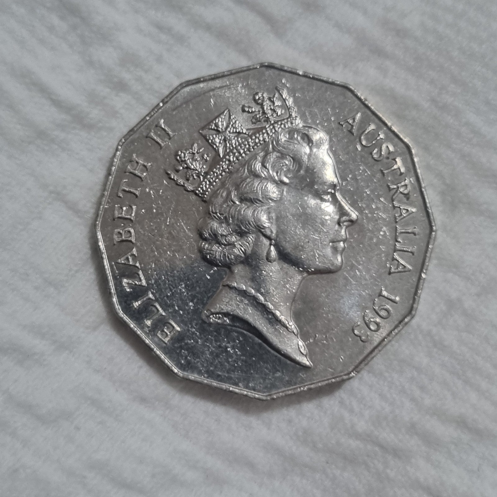 1993 50 cent coin COA Lightly Circulated