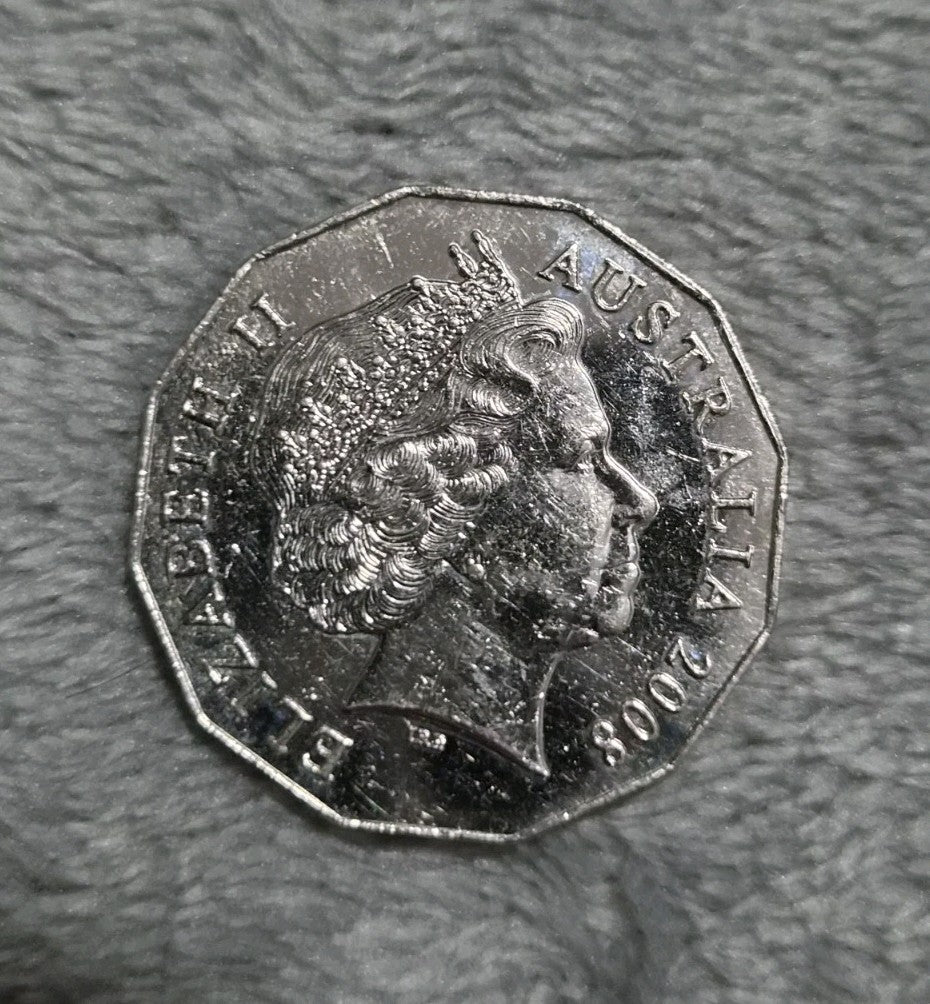 2008 aUNC - 50 Cent Coin - Coat of Arms 