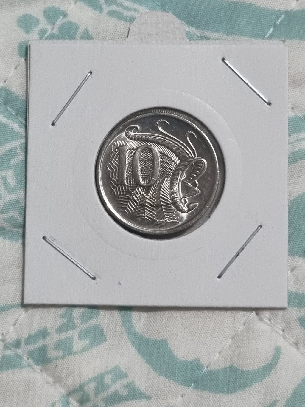 1989 10 CENT UNC  COIN IN 2X2 HOLDER 