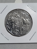 2015 50 Cent Coin - Lightly Circulated In 2x2 Holder 